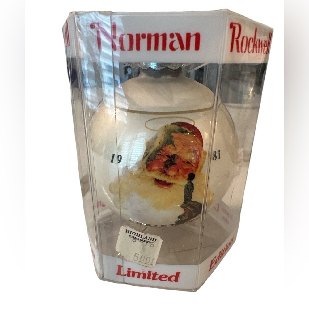 Dave Grossman Design Norman Rockwell 1981 Santa Claus Look Christmas Ornament